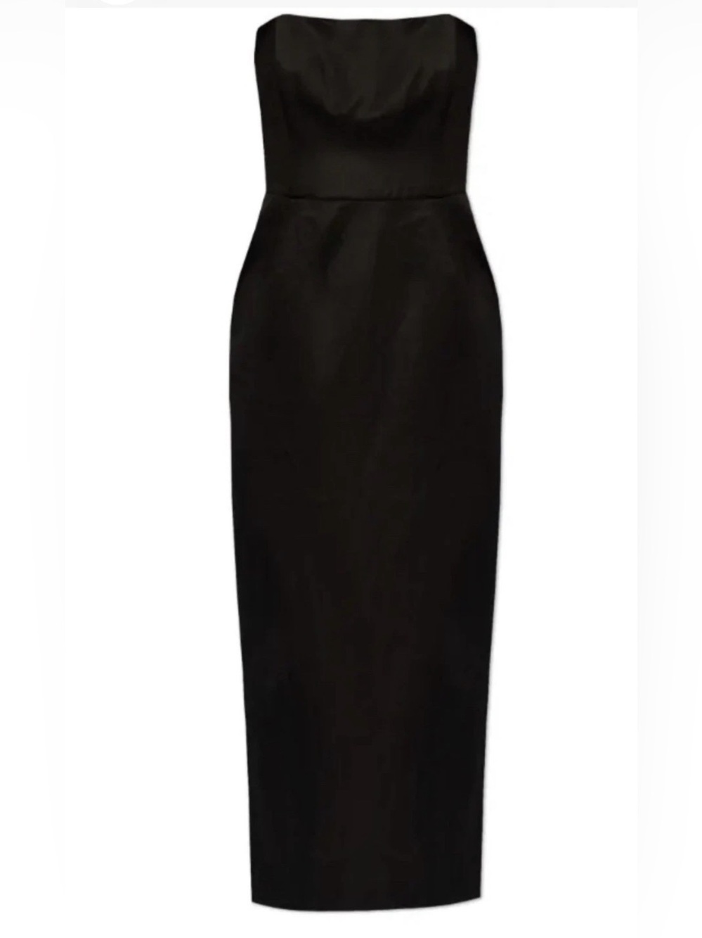 ALFRED SUNG Black Strapless Maxi Pencil Skirt